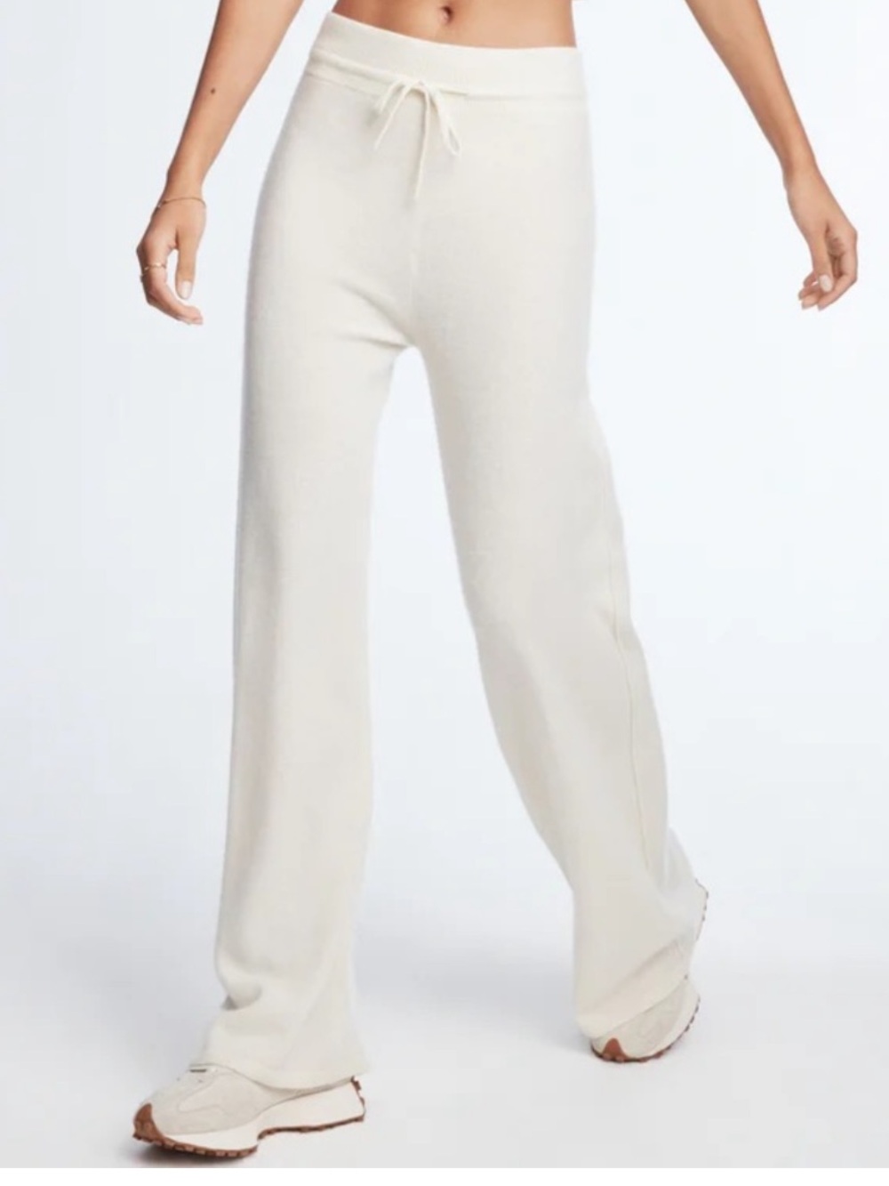 Le Ore Wide-Leg Knit Pants - Cream